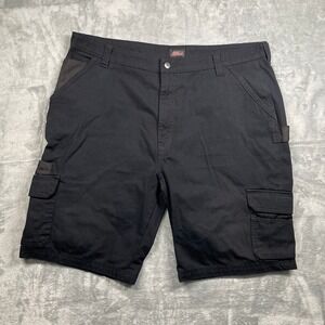 Dickies Mens Black Ripstop Cargo Work Shorts Utility Durable Size 40